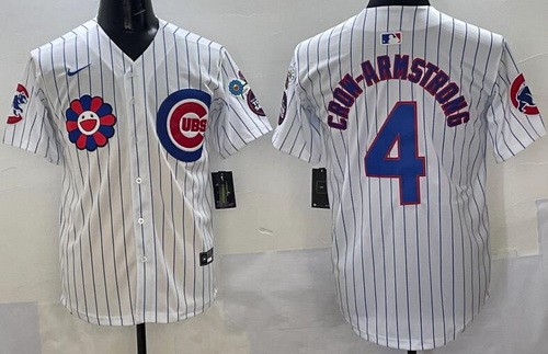 Men's Chicago Cubs #4 Pete Crow Armstrong White 2025 Tokyo Series Limited Jersey