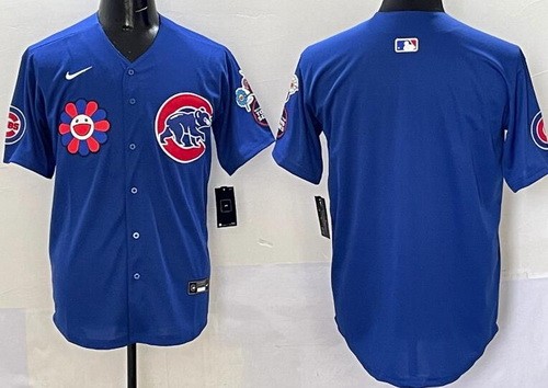 Men's Chicago Cubs Blank Blue 2025 Tokyo Series Limited Jersey