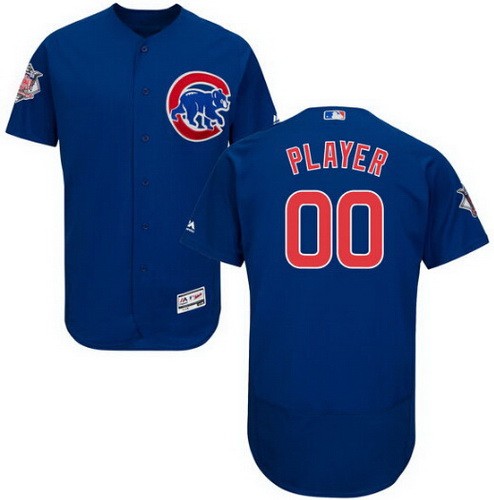 Men's Chicago Cubs Customized Blue FlexBase Jersey