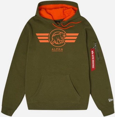 Men's Chicago Cubs Green Alpha Industries Pullover Hoodie