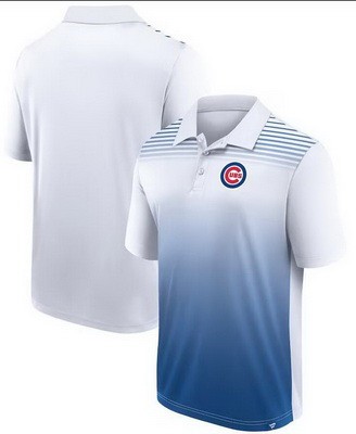 Men's Chicago Cubs White Blue Sandlot Game Polo