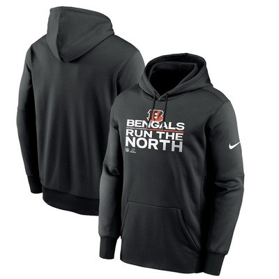 Men's Cincinnati Bengals 2021 AFC North Division Champions Trophy Collection Pullover Hoodie