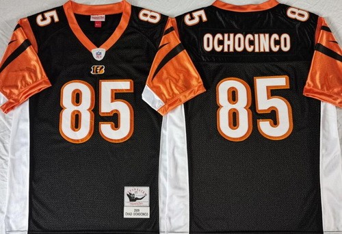 Men's Cincinnati Bengals #85 Chad Ochocinco Black 2009 Throwback Jersey