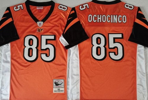 Men's Cincinnati Bengals #85 Chad Ochocinco Orange 2009 Throwback Jersey