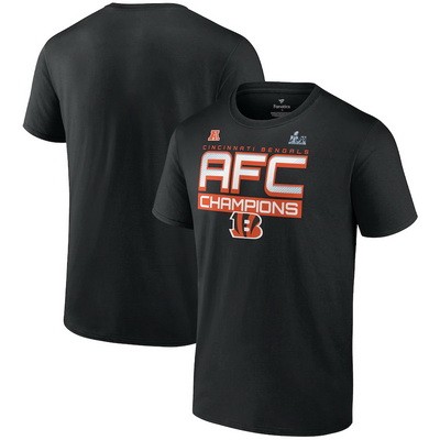 Men's Cincinnati Bengals Black 2021 AFC Champions Locker Room Trophy Collection T-Shirt