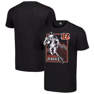 Men's Cincinnati Bengals Black Graphic Shield Logo T Shirt