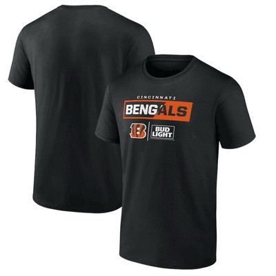 Men's Cincinnati Bengals Black NFL x Bud Light T Shirt