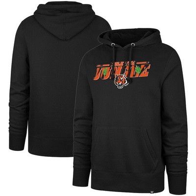 Men's Cincinnati Bengals Black Regional Headline Jungle Pullover Hoodie