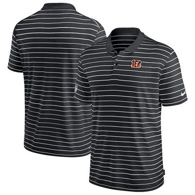 Men's Cincinnati Bengals Black Sideline Lock Up Victory Performance Polo