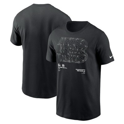 Men's Cincinnati Bengals Black Super Bowl LVI Bound White Diamond Collection T-Shirt