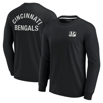 Men's Cincinnati Bengals Black Super Soft Long Sleeve T Shirt