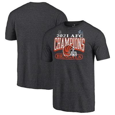 Men's Cincinnati Bengals Charcoal 2021 AFC Champions Classic Play T-Shirt