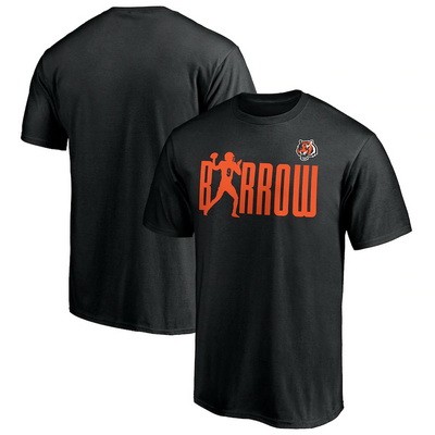 Men's Cincinnati Bengals Joe Burrow Black Checkdown T-Shirt