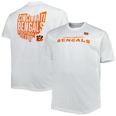Men's Cincinnati Bengals White Printed T Shirt 302425