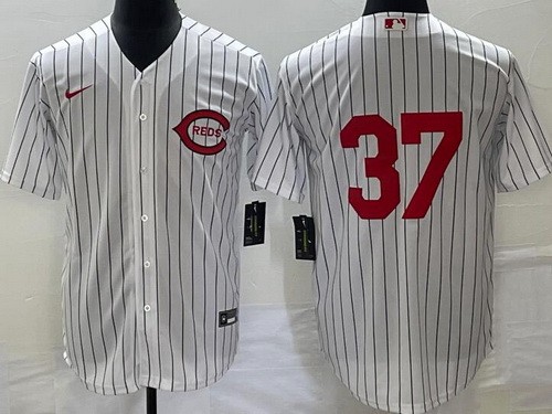 Men's Cincinnati Reds #37 Tyler Stephenson White 2022 Field of Dreams Cool Base Jersey