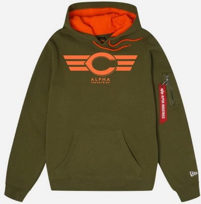Men's Cincinnati Reds Green Alpha Industries Pullover Hoodie