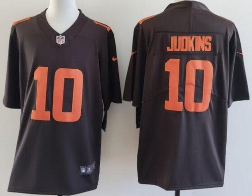 Men's Cleveland Browns #10 Quinshon Judkins Limited Brown Alternate Vapor Jersey