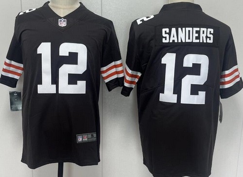 Men's Cleveland Browns #12 Shedeur Sanders Limited Brown Vapor Jersey