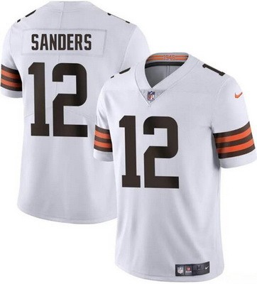 Men's Cleveland Browns #12 Shedeur Sanders Limited White Vapor Jersey