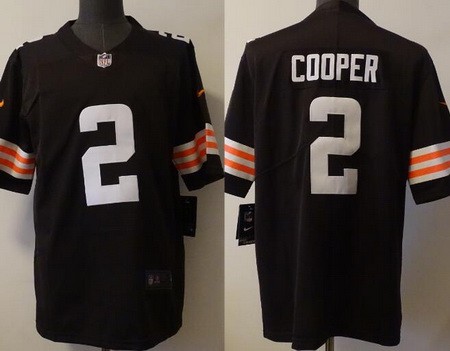 Men's Cleveland Browns #2 Amari Cooper Limited Brown Vapor Jersey