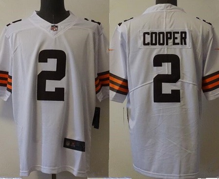 Men's Cleveland Browns #2 Amari Cooper Limited White Vapor Jersey