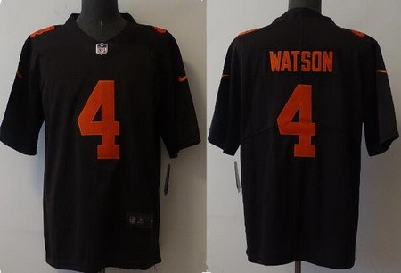 Men's Cleveland Browns #4 Deshaun Watson Limited Brown Alternate Vapor Jersey