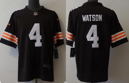 Men's Cleveland Browns #4 Deshaun Watson Limited Brown Vapor Jersey