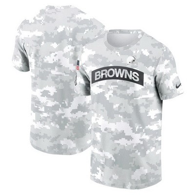 Men's Cleveland Browns Arctic Camo 2024 Salute To Service Performance T Shirt