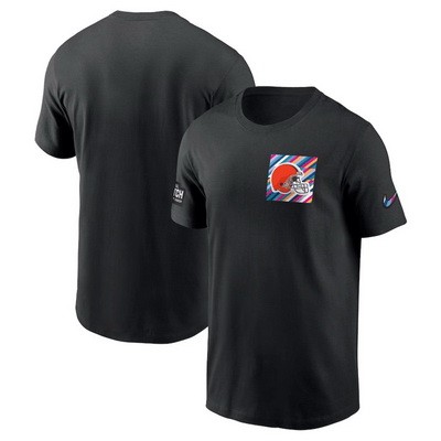 Men's Cleveland Browns Black 2023 Crucial Catch Sideline TriBlend T Shirt