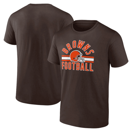 Men's Cleveland Browns Brown Standard Arch Stripe T Shirt