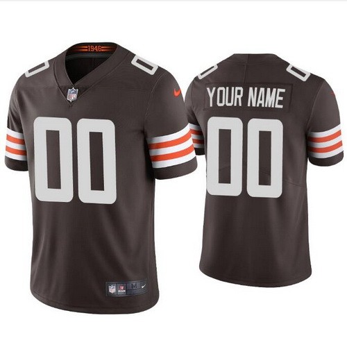 Men's Cleveland Browns Customized Limited Brown 2020 Vapor Untouchable Jersey