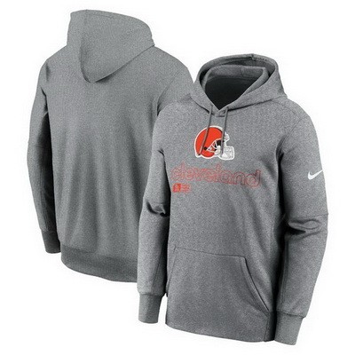 Men's Cleveland Browns Gray Performance Pullover Hoodie