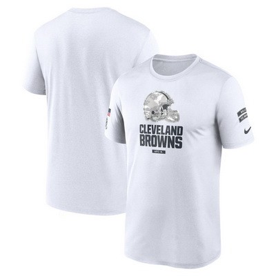 Men's Cleveland Browns White 2024 Salute To Service Legend Performance T Shirt