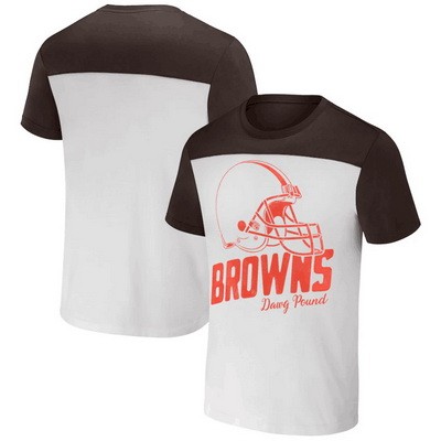 Men's Cleveland Browns White NFL x Darius Rucker Collection Colorblocked T Shirt