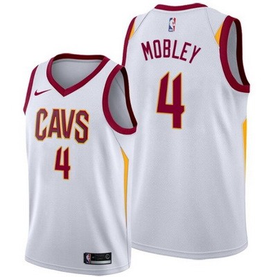 Men's Cleveland Cavaliers #4 Evan Mobley White Icon Hot Press Jersey