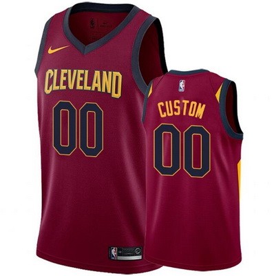 Men's Cleveland Cavaliers Custom Red Icon Hot Press Jersey