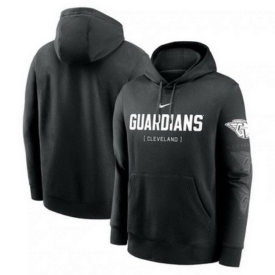 Men's Cleveland Guardians Black Fashion Club Pullover Hoodie