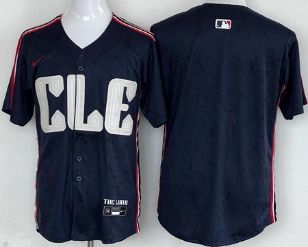 Men's Cleveland Guardians Blank Navy 2024 City Connect Limited Jersey