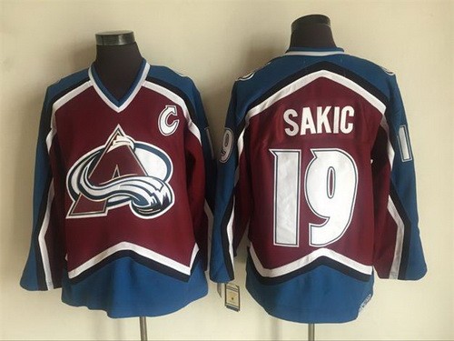 Men's Colorado Avalanche #19 Joe Sakic Red Retro Jersey