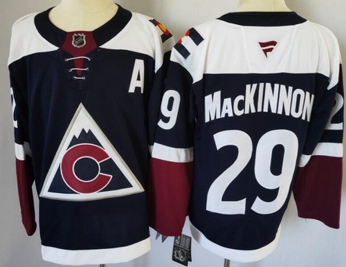 Men's Colorado Avalanche #29 Nathan MacKinnon Navy Authentic Jersey