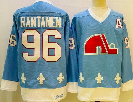 Men's Colorado Avalanche #96 Mikko Rantanen Light Blue Throwback Jersey