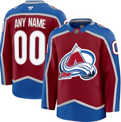 Men's Colorado Avalanche Customized Red Fanatics Authentic Jersey