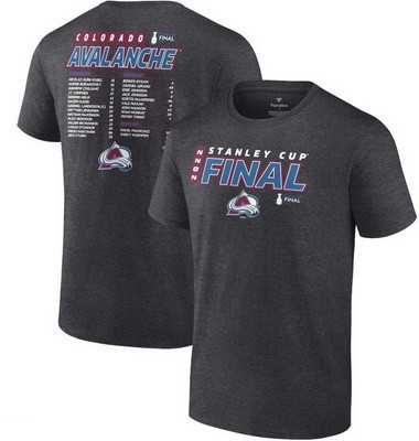 Men's Colorado Avalanche Gray 2022 Stanley Cup Final Own Goal Roster T Shirt