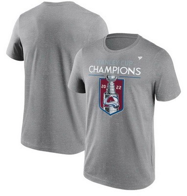Men's Colorado Avalanche Gray Stanley Cup Champions 2022 Locker Room Graphic T Shirt