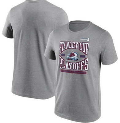 Men's Colorado Avalanche Gray Stanley Cup Play Offs 2022 Participant Wraparound Graphic T Shirt