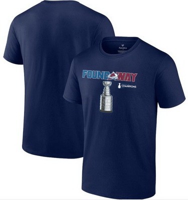 Men's Colorado Avalanche Navy 2022 Stanley Cup Champions Celebration T Shirt
