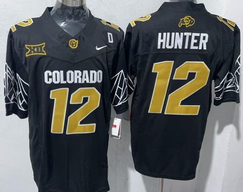 Men's Colorado Buffaloes #12 Travis Hunter Limited Black 2024 College Football Jersey