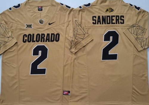 Men's Colorado Buffaloes #2 Shedeur Sanders Limited Gold College Football Jersey