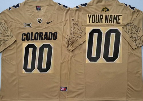 Men's Colorado Buffaloes Customized Limited Gold Alternate FUSE College Football Jersey