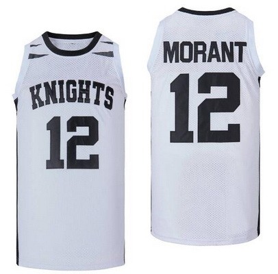Men's Crestwood High School Knights #12 Ja Morant White Basketball Jersey
